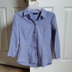 Blue  button up